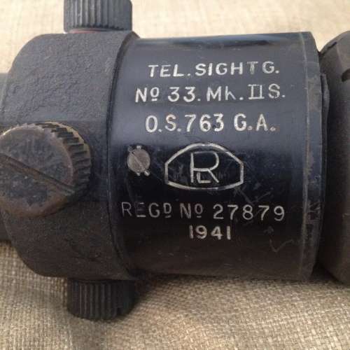 WORLD WAR TWO BRITISH ARMY TANK GUN SIGHT DATED 1941 WW2